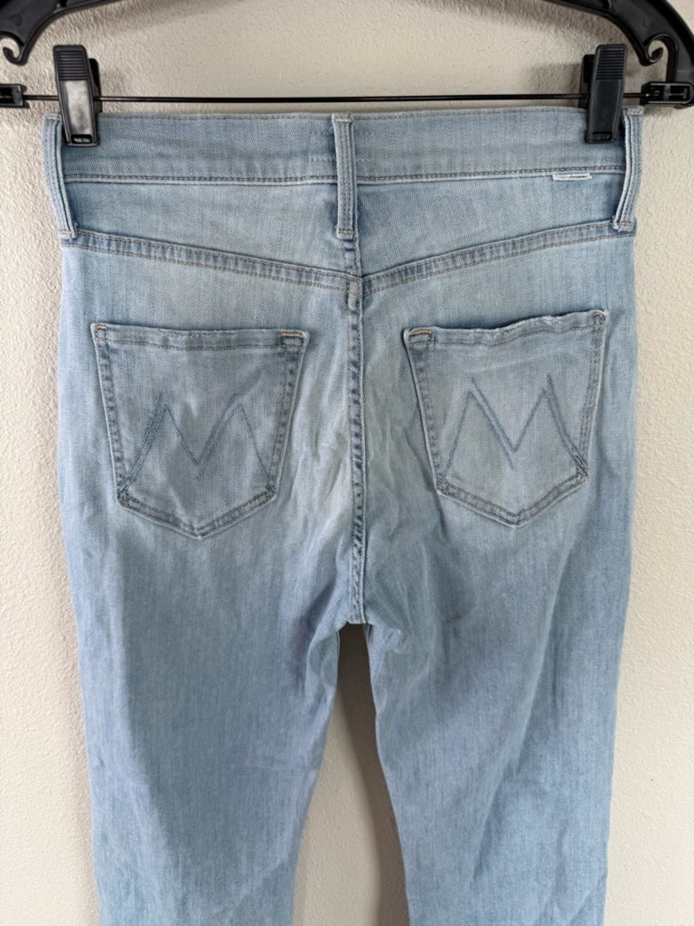 MOTHER The Tripper Ankle Fray High Rise Flare Jeans Island Time Denim Women’s 25 - Picture 11 of 16